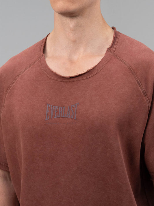Everlast Boxing Heritage Oversize Açık Yaka Koyu Kahverengi Erkek Tişört