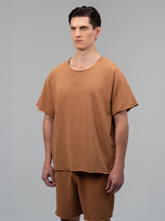 Everlast Boxing Heritage Oversize Açık Yaka Hardal Erkek Tişört