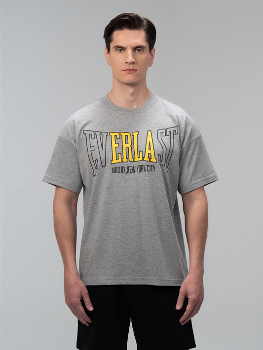 Everlast Iconic Rest Oversize Gri Melanj Erkek Tişört