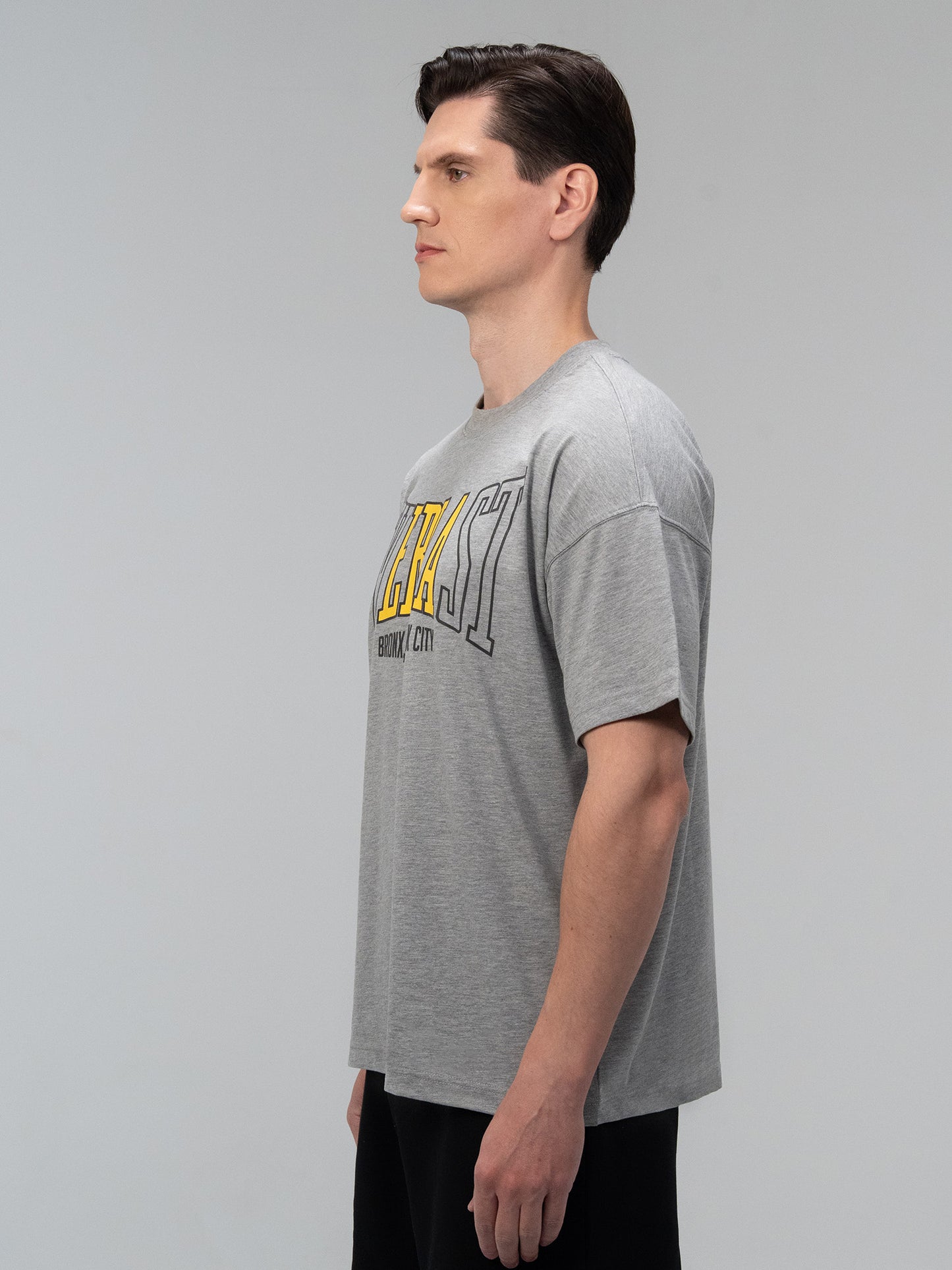 Everlast Iconic Rest Oversize Gri Melanj Erkek Tişört