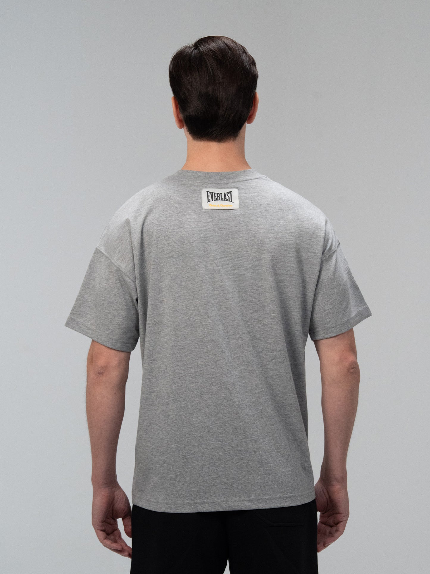 Everlast Iconic Rest Oversize Gri Melanj Erkek Tişört