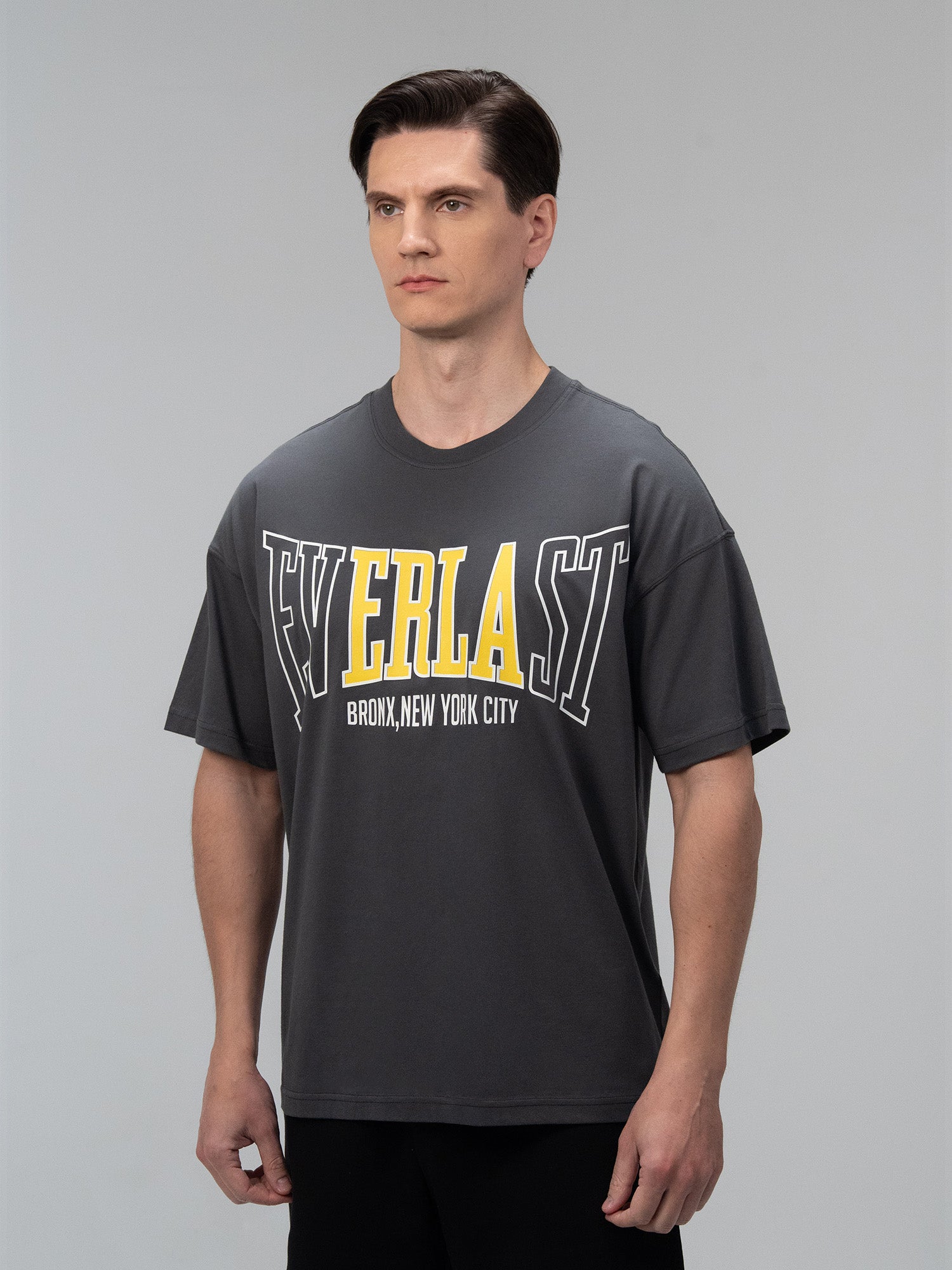 Everlast Iconic Rest Oversize Füme Erkek Tişört