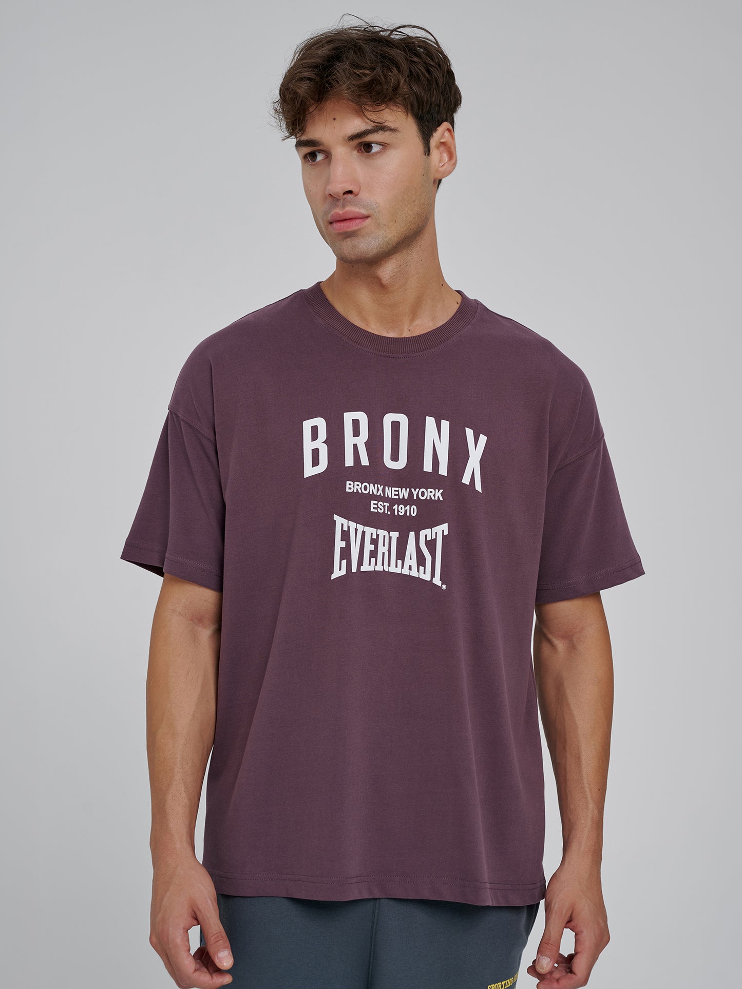 Everlast Bronx NYC 2.0 Oversize Mor Erkek Tişört