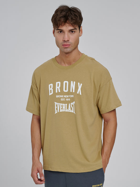 Everlast Bronx NYC 2.0 Oversize Sarı Hardal Erkek Tişört