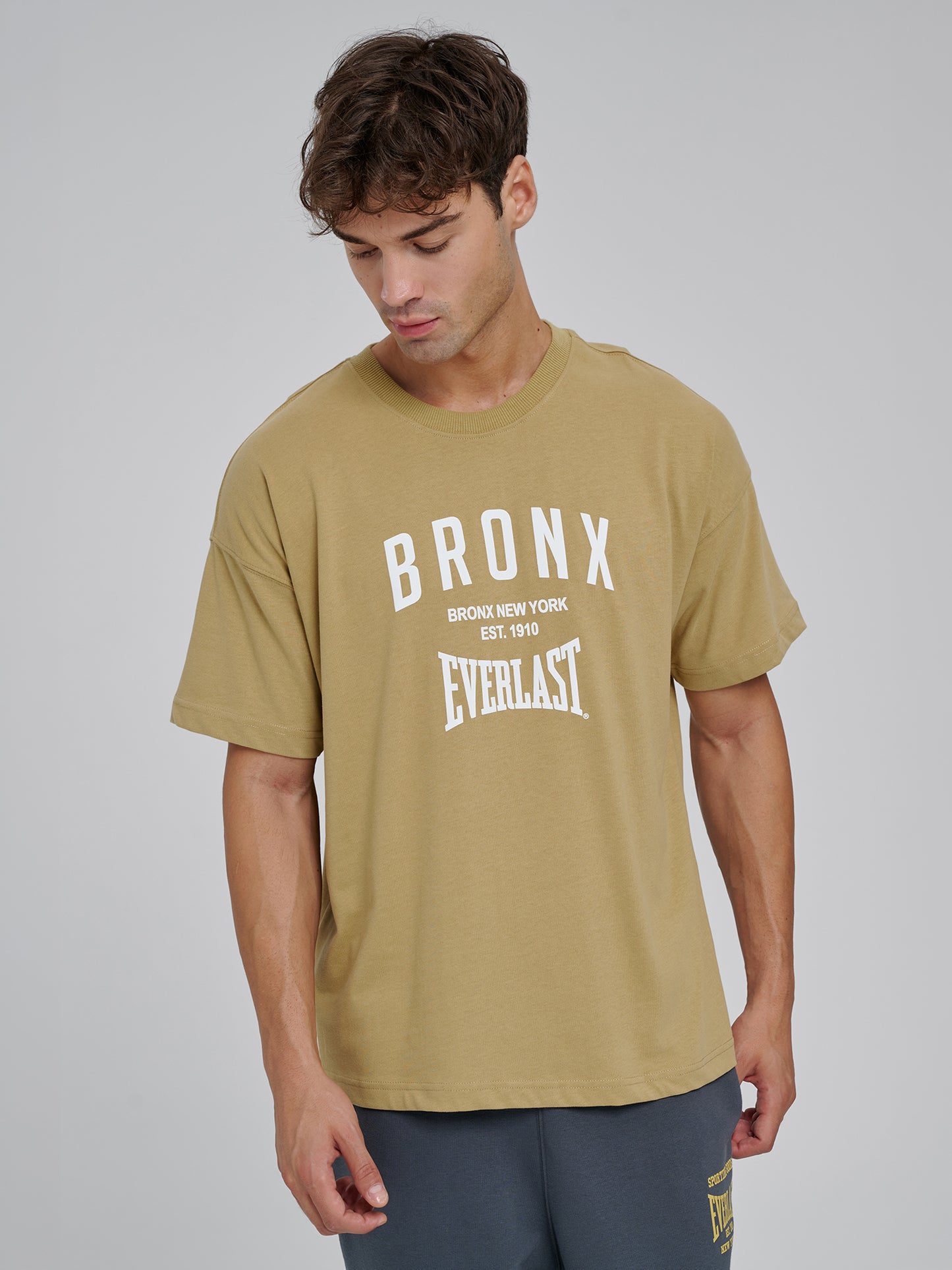 Everlast Bronx NYC 2.0 Oversize Sarı Hardal Erkek Tişört