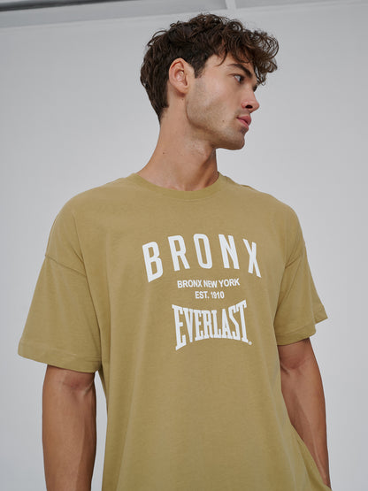 Everlast Bronx NYC 2.0 Oversize Sarı Hardal Erkek Tişört