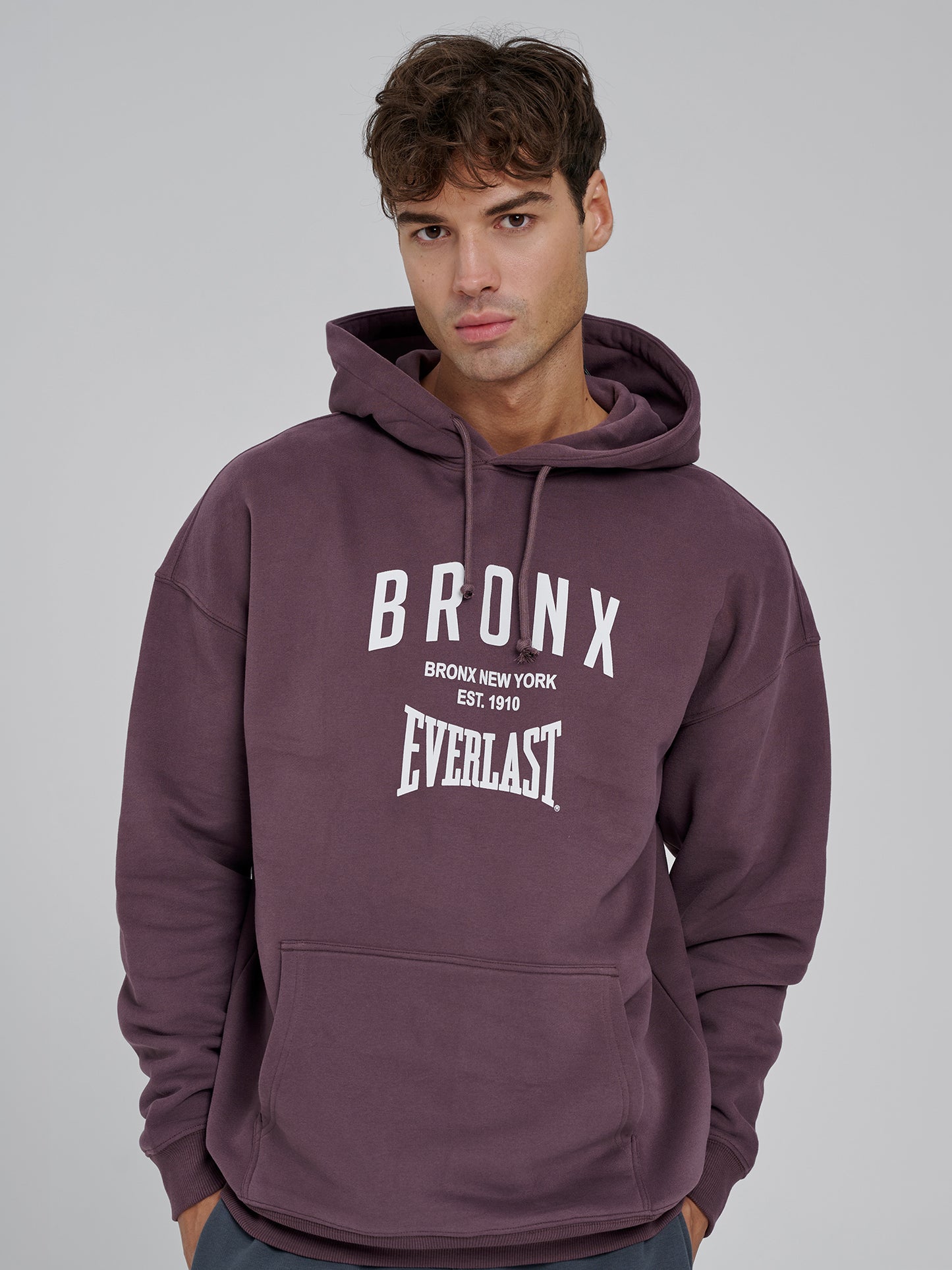 Everlast Bronx NYC 2.0 Oversize Mor Erkek Hoodie