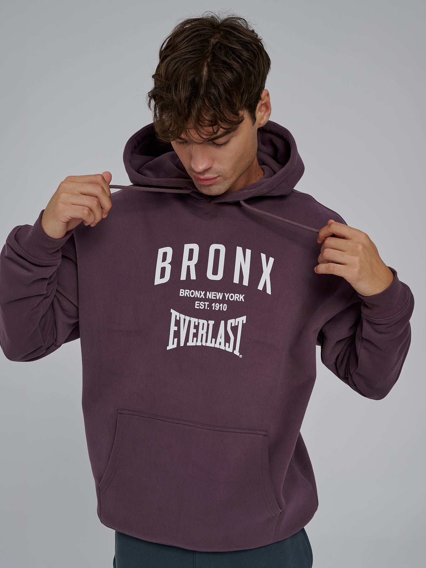 Everlast Bronx NYC 2.0 Oversize Mor Erkek Hoodie