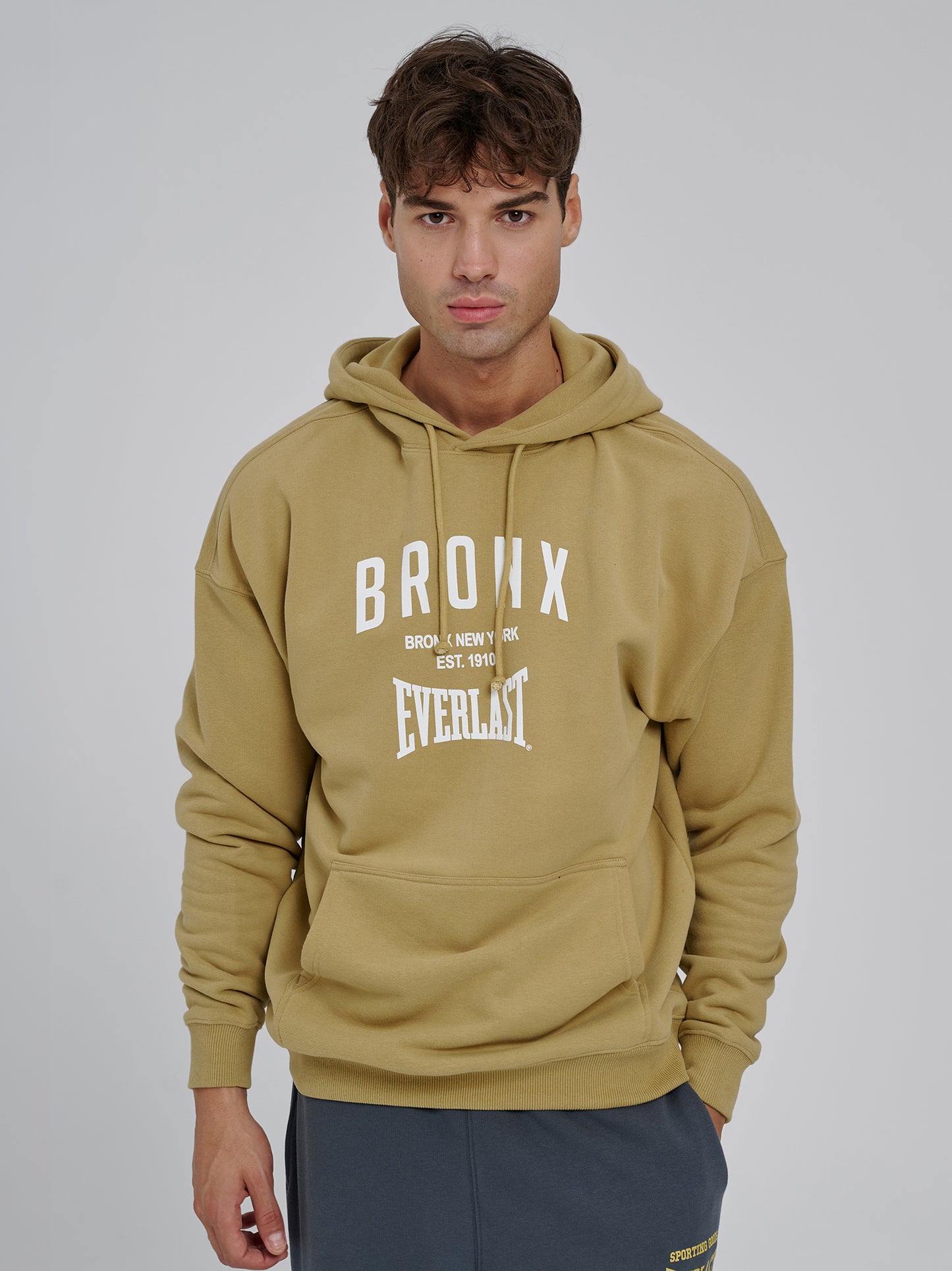 Everlast Bronx NYC 2.0 Oversize Sarı Hardal Erkek Hoodie
