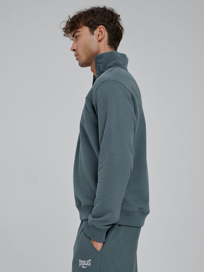 Everlast World Regular Yeşil Yarım Zipli Erkek Sweatshirt