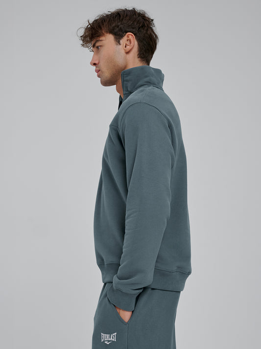 Everlast World Regular Yeşil Yarım Zipli Erkek Sweatshirt