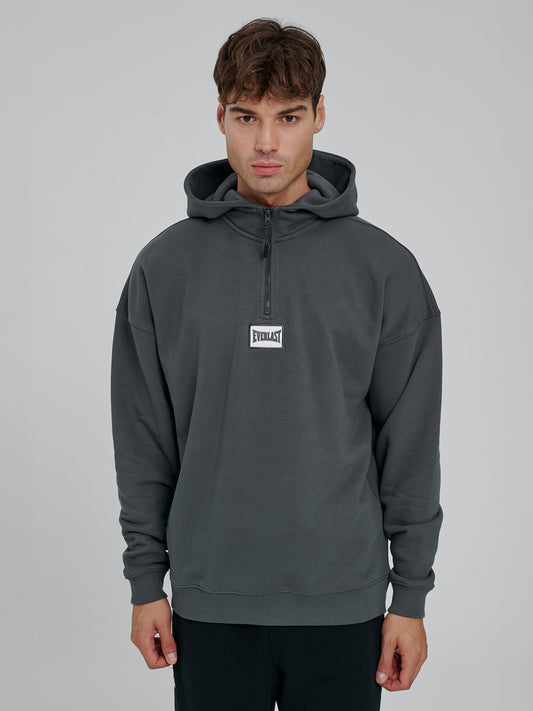 Everlast Graphic Gloves Oversize Yarım Zipli Füme Erkek Sweatshirt