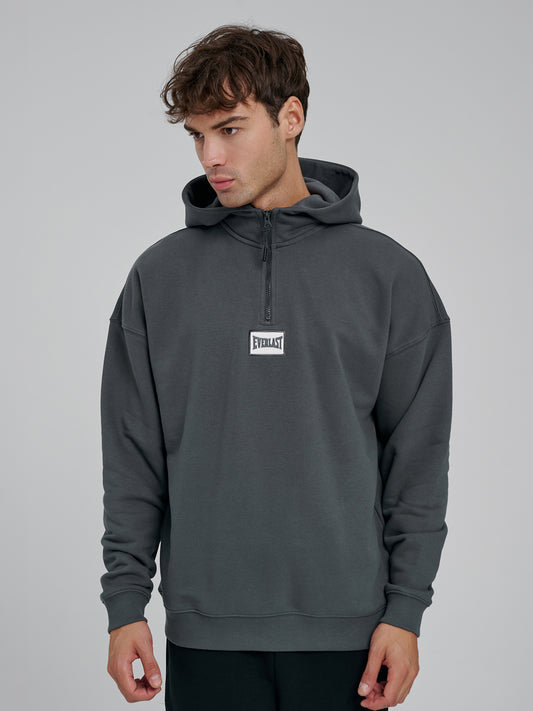 Everlast Graphic Gloves Oversize Yarım Zipli Füme Erkek Sweatshirt
