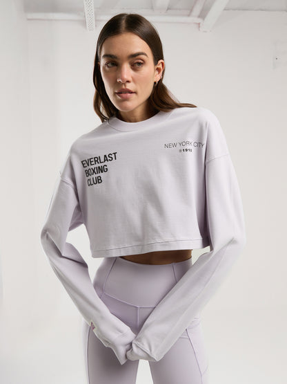 Everlast Boxing Club Wmn Oversize Uzun Kollu Lila Kadın Tişört