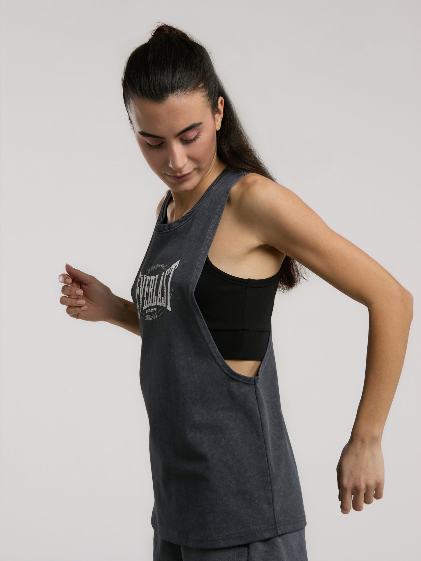 Everlast Authentic Boxing Wmn Oversize Antrasit Kadın Atlet