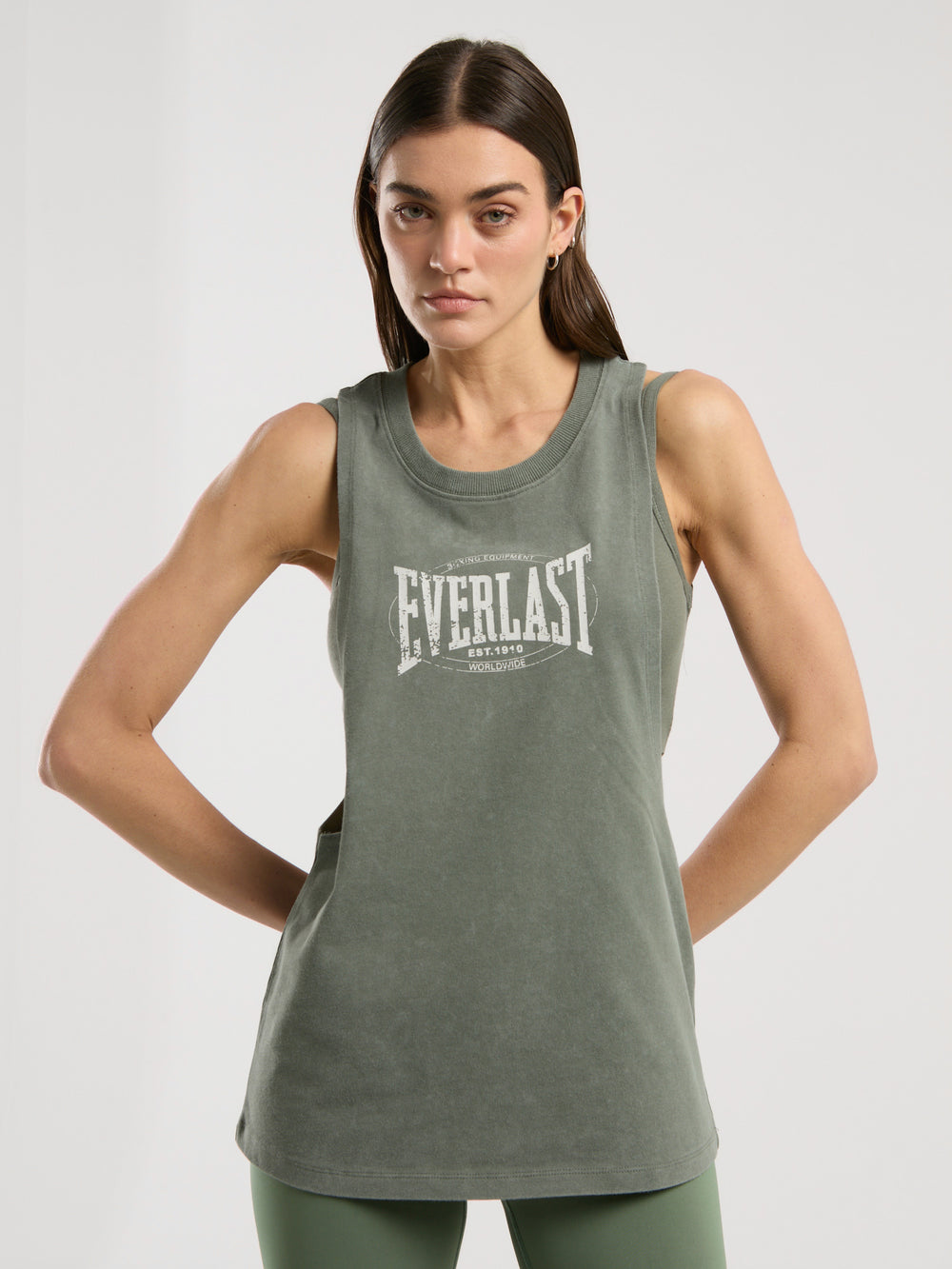 Everlast Authentic Boxing Wmn Oversize Haki Kadın Atlet