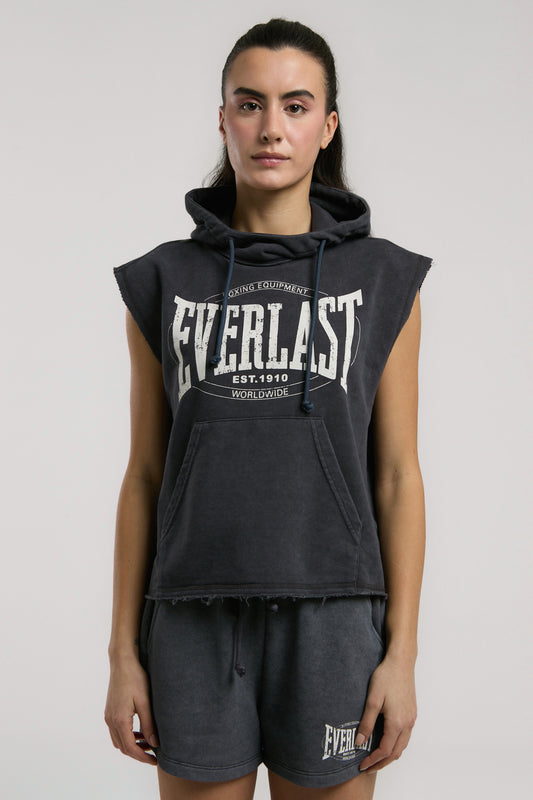 Everlast Authentic Boxing Wmn Oversize Antrasit Kadın Kolsuz Sweatshirt