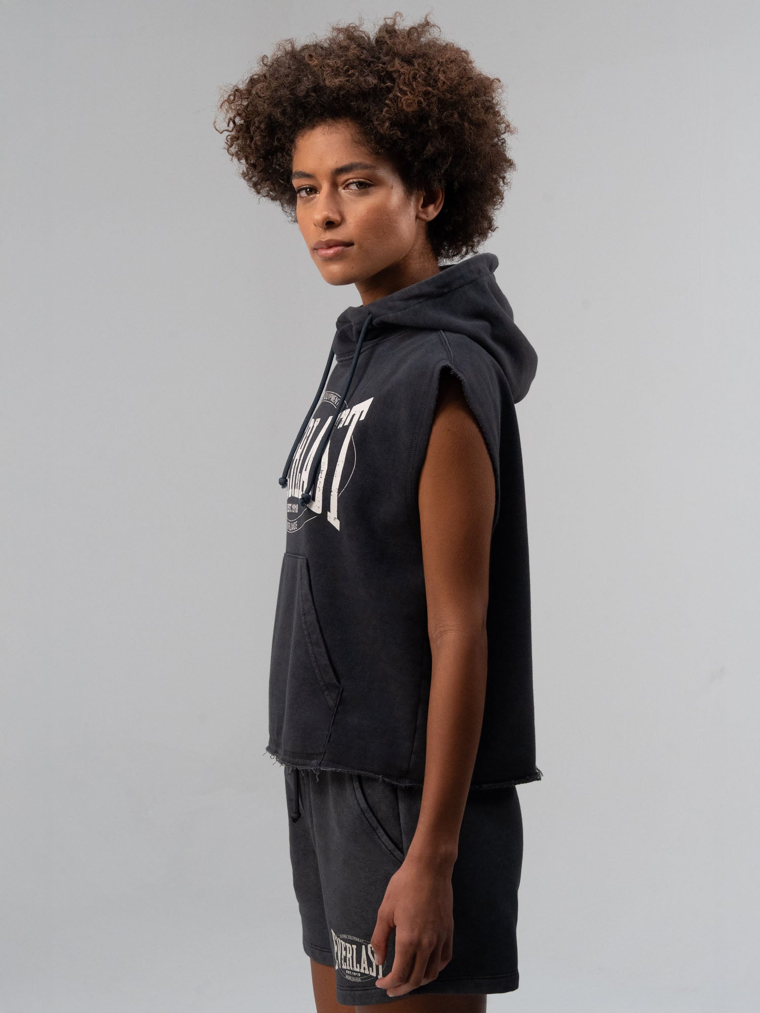 Everlast Authentic Boxing Wmn Oversize Antrasit Kadın Kolsuz Sweatshirt