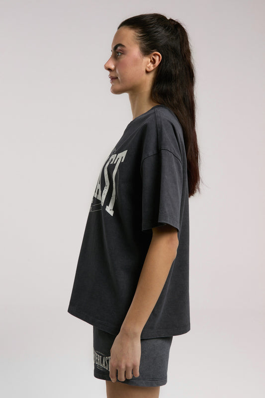 Everlast Authentic Boxing Wmn Oversize Antrasit Kadın Tişört