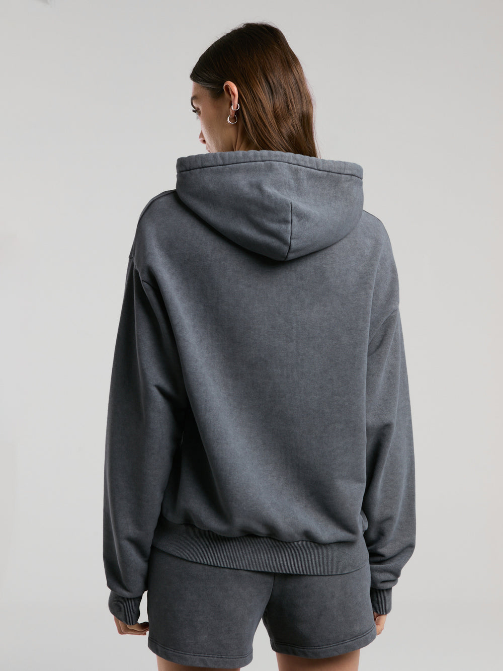Everlast Authentic Boxing Wmn Oversize Antrasit Kadın Kapüşonlu Sweatshirt