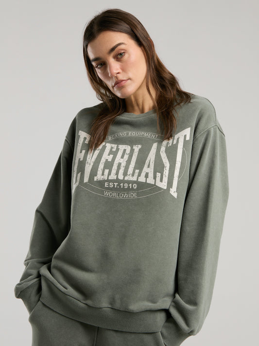 Everlast Authentic Boxing Wmn Haki Kadın Sweatshirt