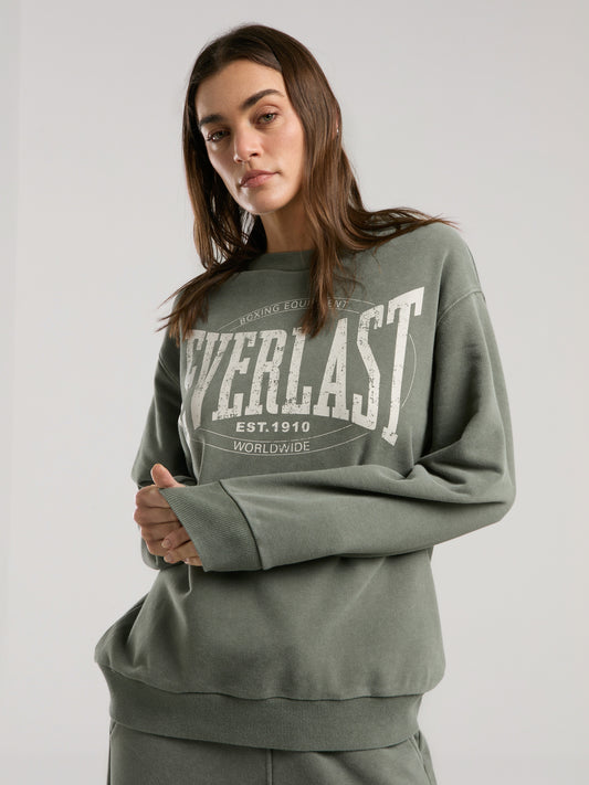 Everlast Authentic Boxing Wmn Haki Kadın Sweatshirt