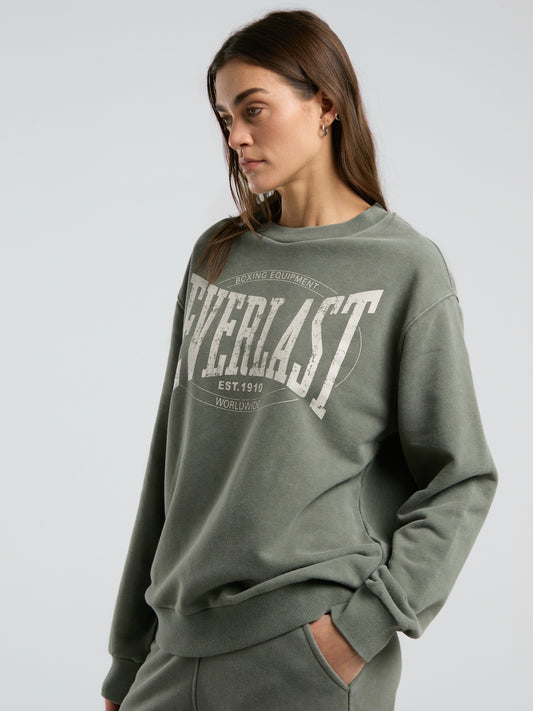 Everlast Authentic Boxing Wmn Haki Kadın Sweatshirt