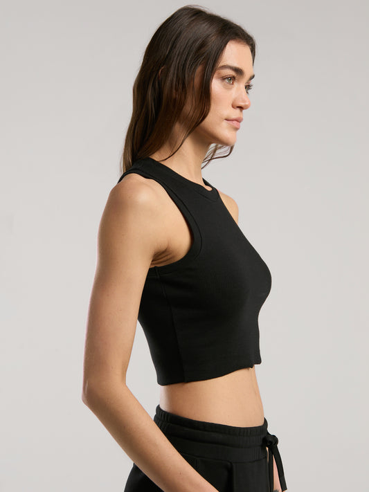 Ever Relaxed Rib Siyah Kadın Thick-Strapped Atlet