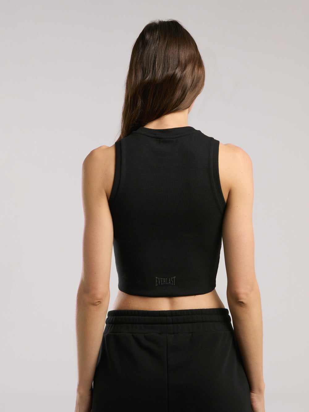 Ever Relaxed Rib Siyah Kadın Thick-Strapped Atlet