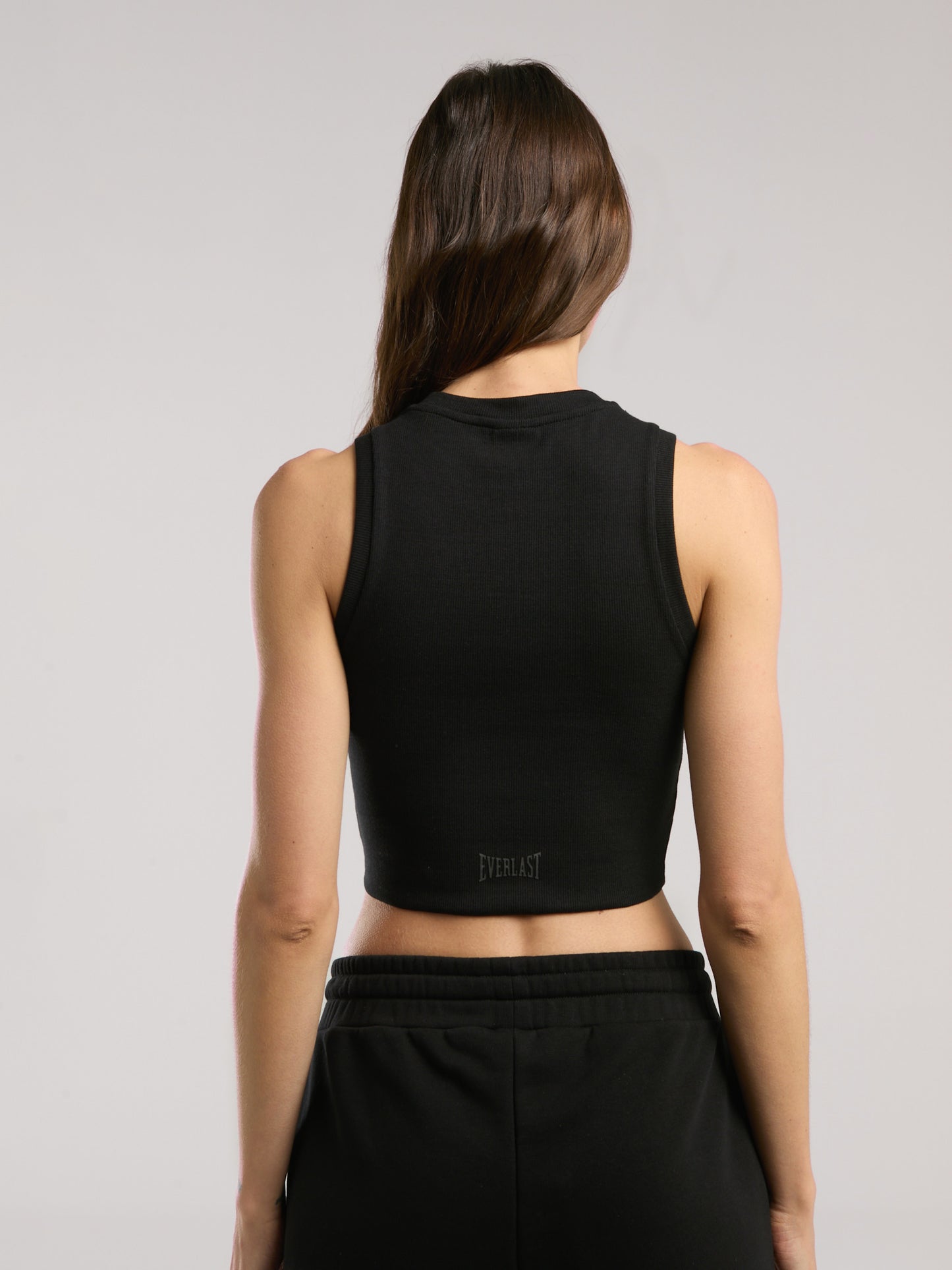 Ever Relaxed Rib Siyah Kadın Thick-Strapped Atlet
