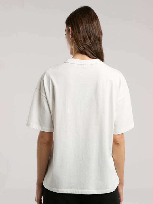 Ever Classics Wmn Oversize Beyaz Kadın Tişört