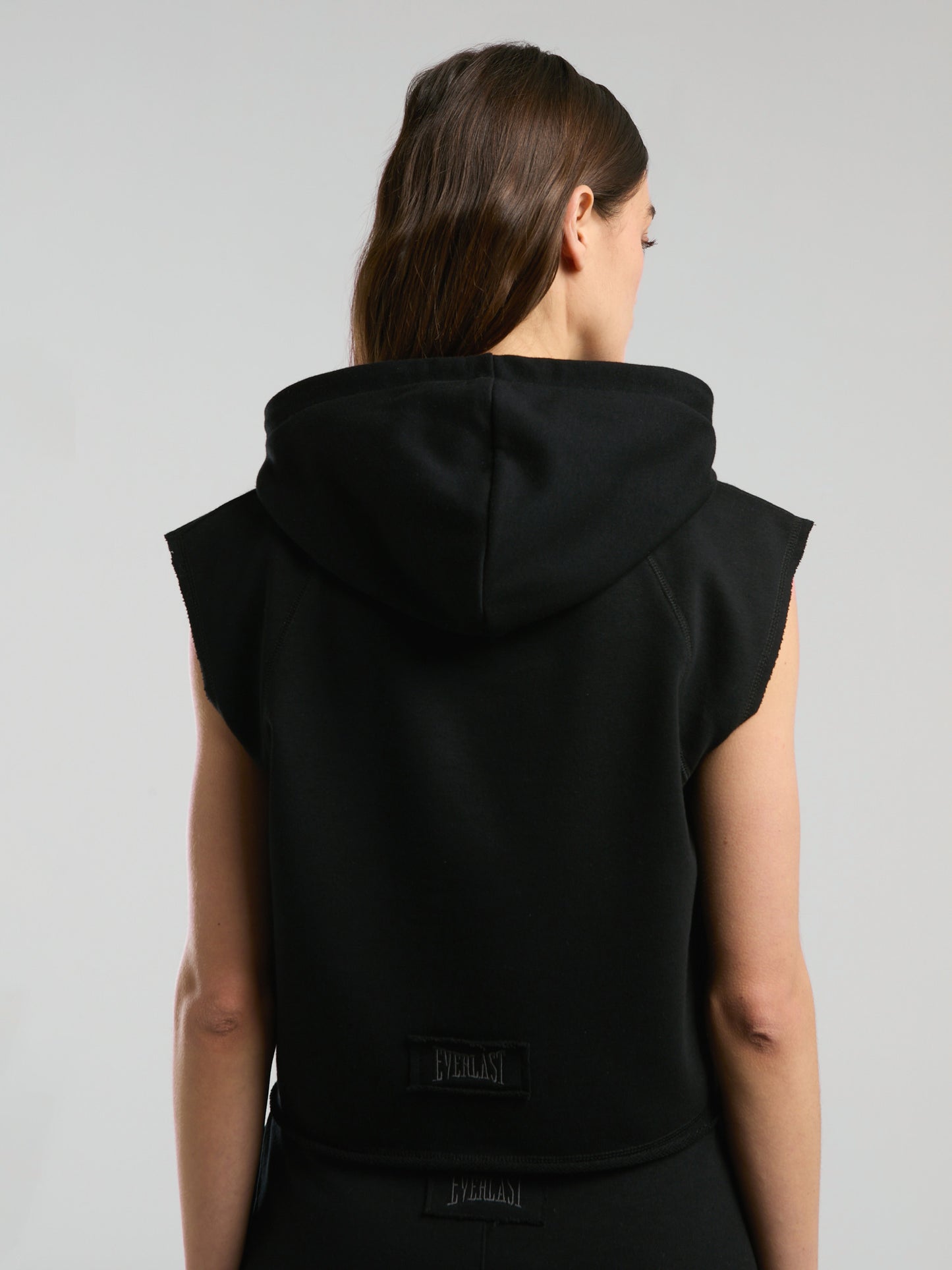 Ever Classics Wmn Siyah Kadın Crop Kapüşonlu Kolsuz Sweatshirt