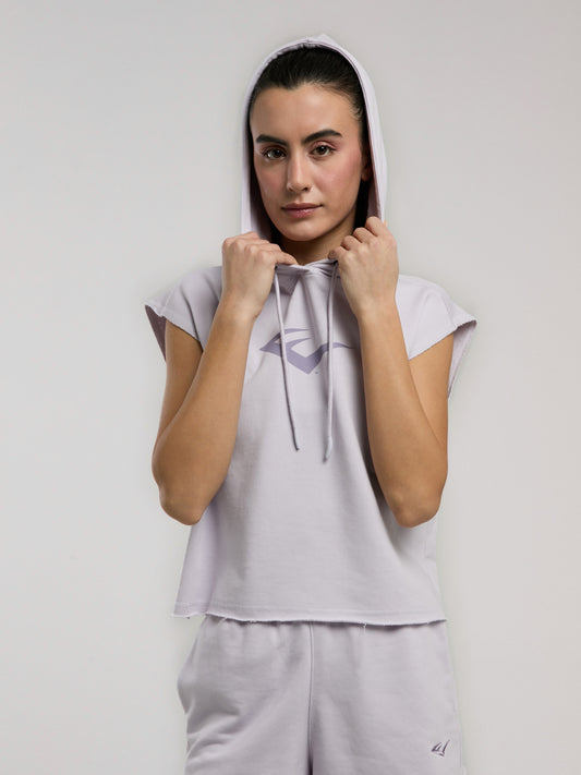 Ever Classics Wmn Lila Kadın Crop Kapüşonlu Kolsuz Sweatshirt