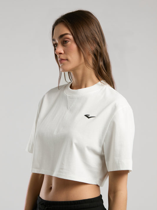 Ever Classics Wmn Comfort Beyaz Kadın Crop Tişört