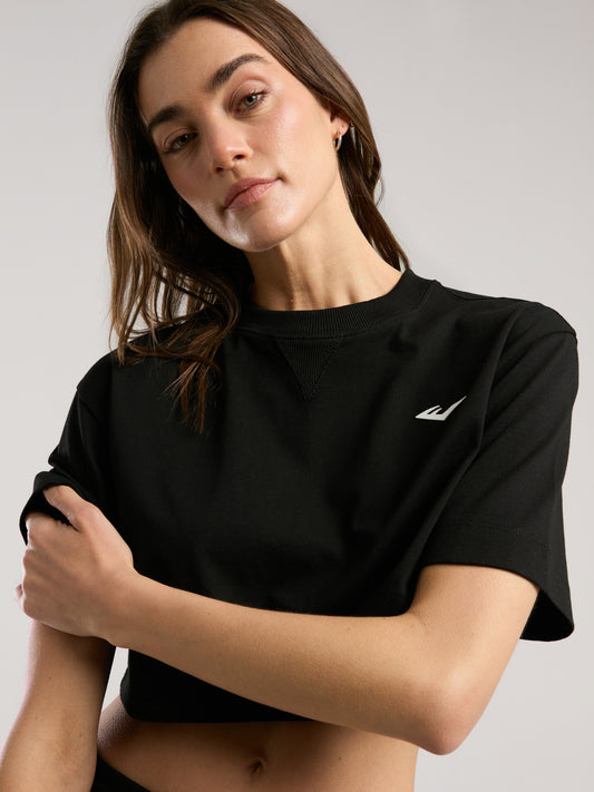 Ever Classics Wmn Comfort Siyah Kadın Crop Tişört