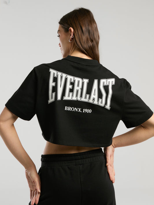 Ever Classics Wmn Comfort Siyah Kadın Crop Tişört