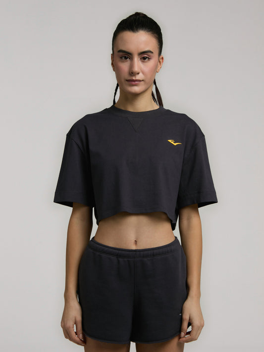 Ever Classics Wmn Comfort Füme Kadın Crop Tişört