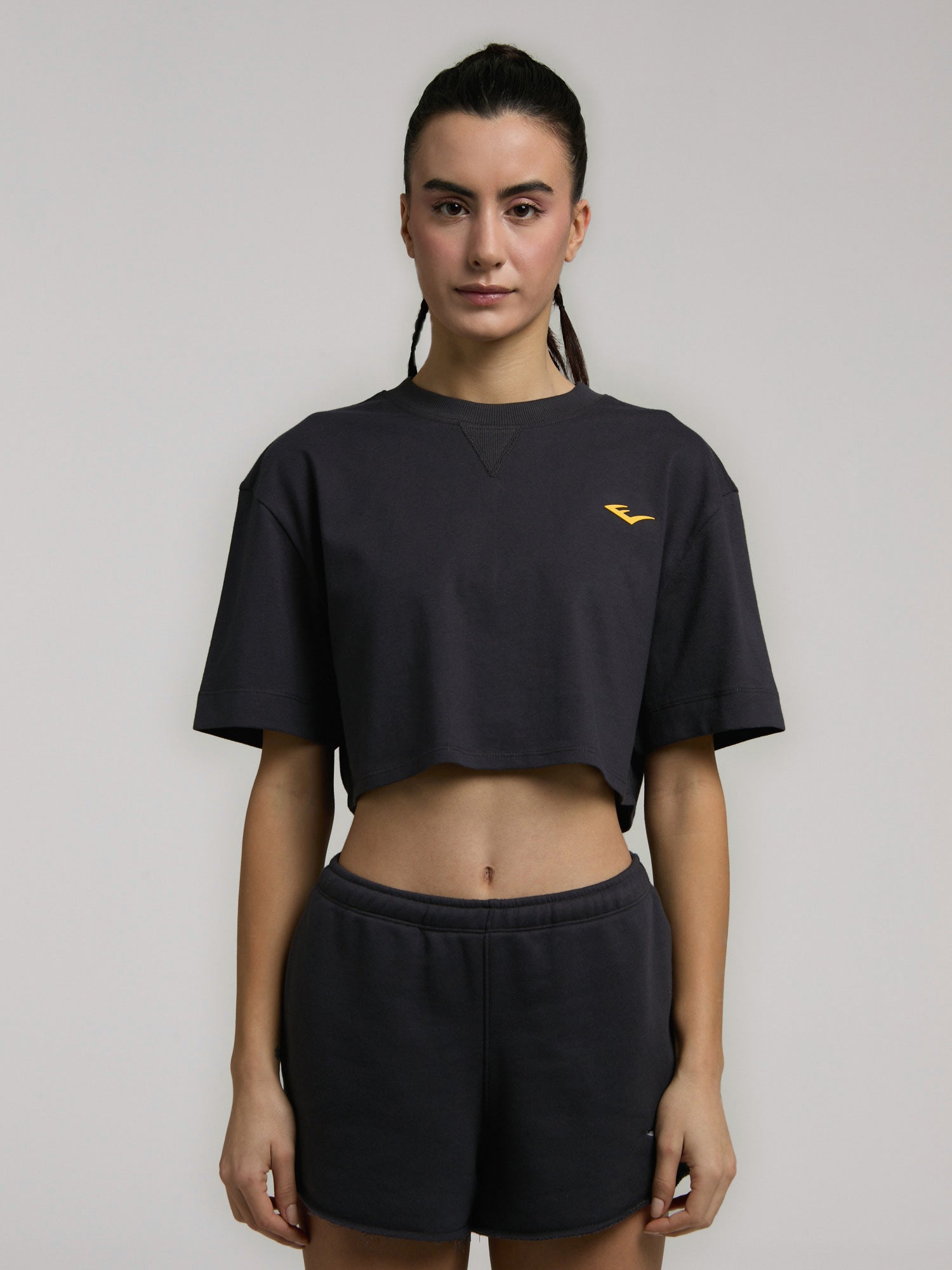 Ever Classics Wmn Comfort Füme Kadın Crop Tişört – Everlast Türkiye