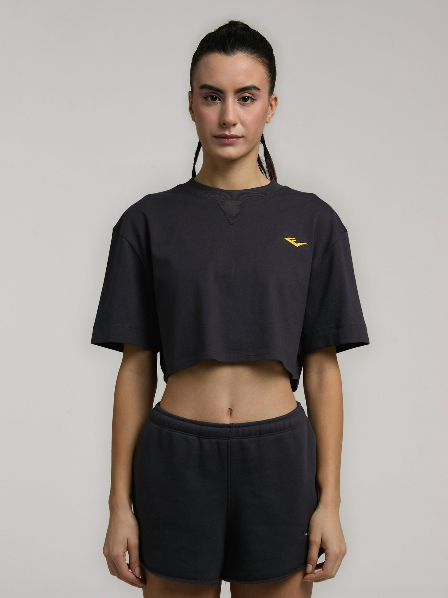Ever Classics Wmn Comfort Füme Kadın Crop Tişört