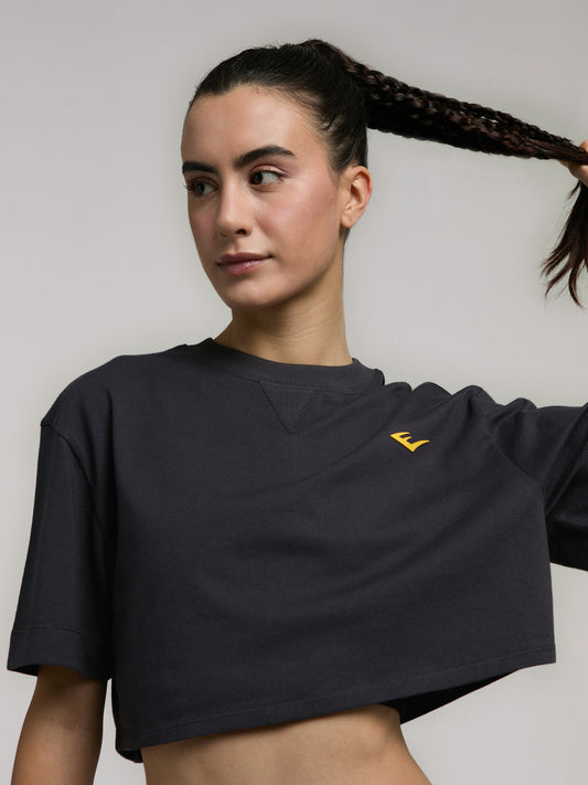 Ever Classics Wmn Comfort Füme Kadın Crop Tişört