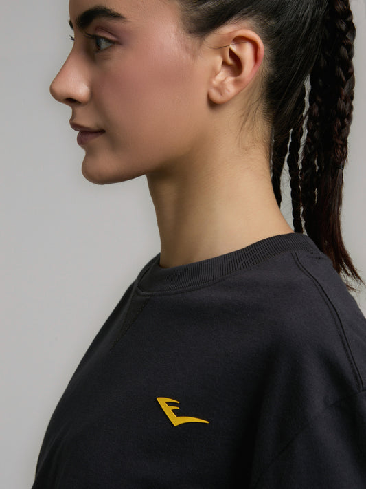 Ever Classics Wmn Comfort Füme Kadın Crop Tişört