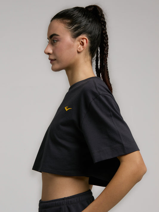 Ever Classics Wmn Comfort Füme Kadın Crop Tişört
