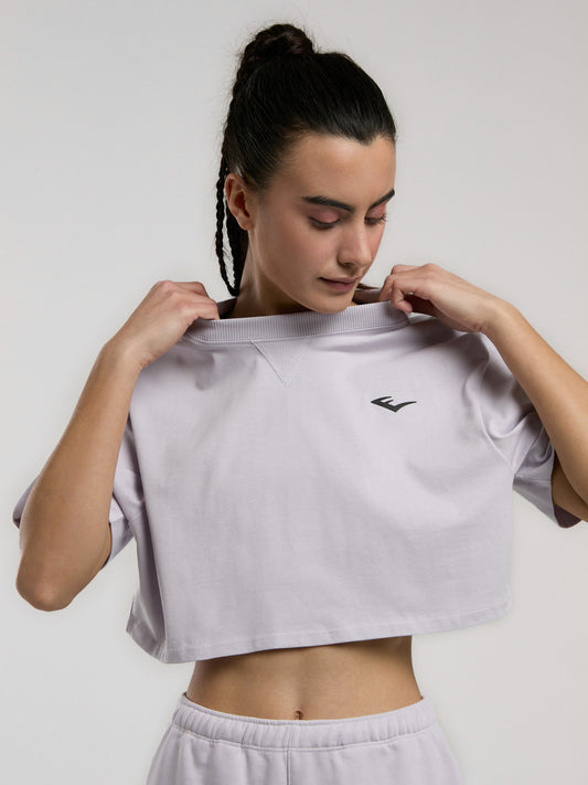 Ever Classics Wmn Comfort Lila Kadın Crop Tişört