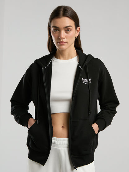 Ever Classics Wmn Siyah Kadın Kapüşonlu Full Zip Sweatshirt