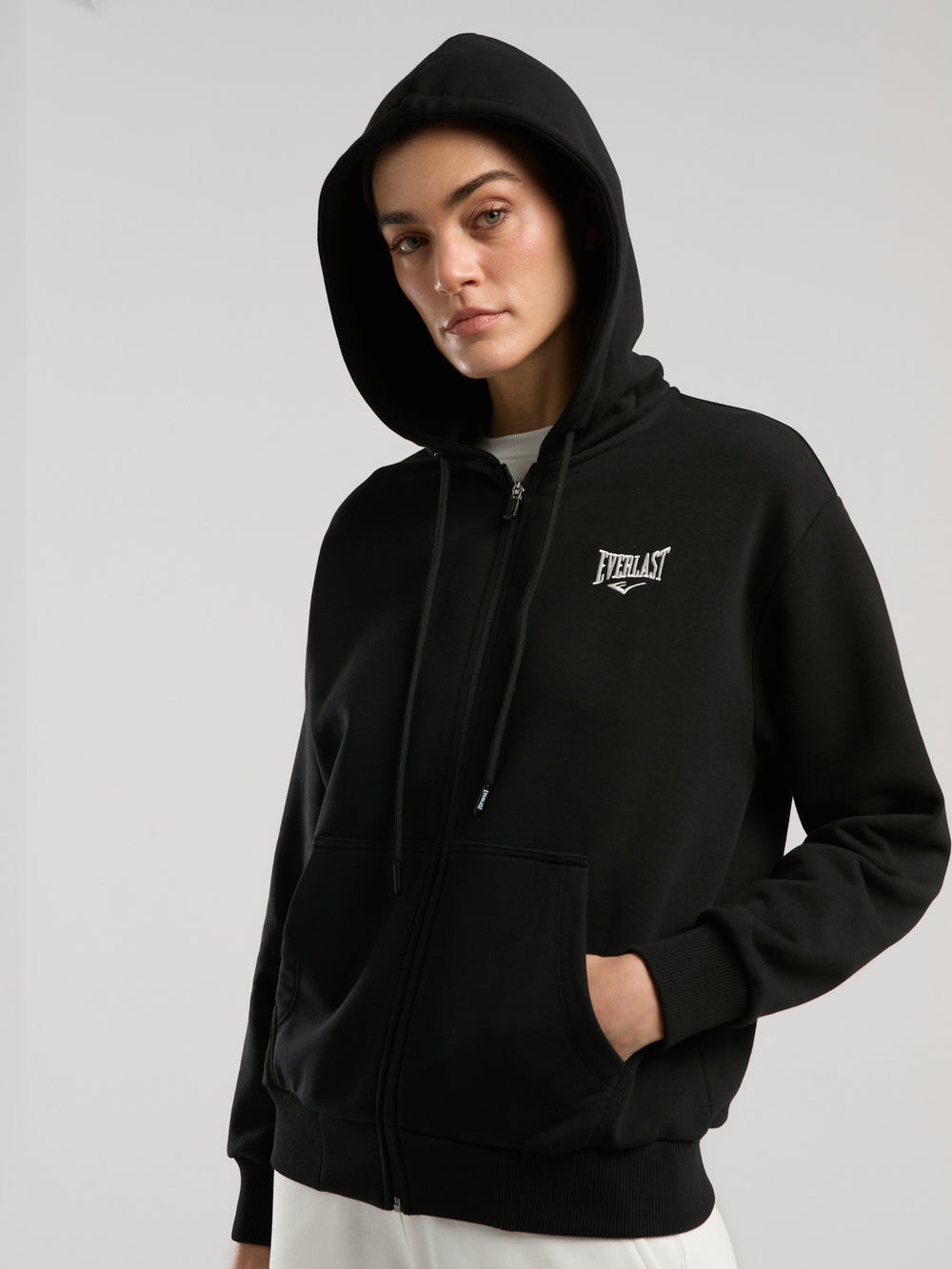 Ever Classics Wmn Siyah Kadın Kapüşonlu Full Zip Sweatshirt