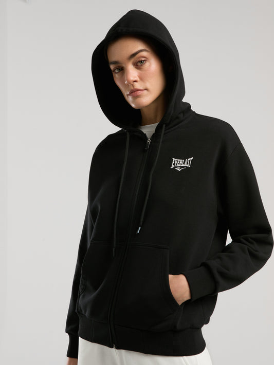 Ever Classics Wmn Siyah Kadın Kapüşonlu Full Zip Sweatshirt