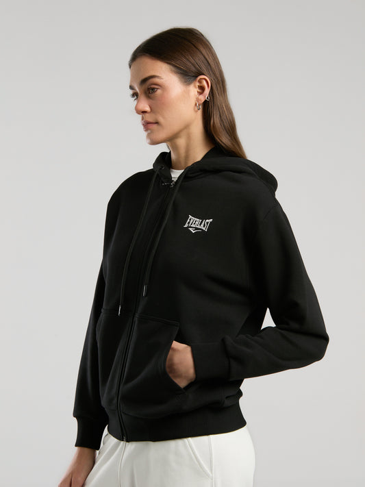 Ever Classics Wmn Siyah Kadın Kapüşonlu Full Zip Sweatshirt