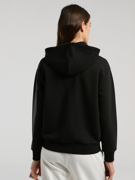 Ever Classics Wmn Siyah Kadın Kapüşonlu Full Zip Sweatshirt