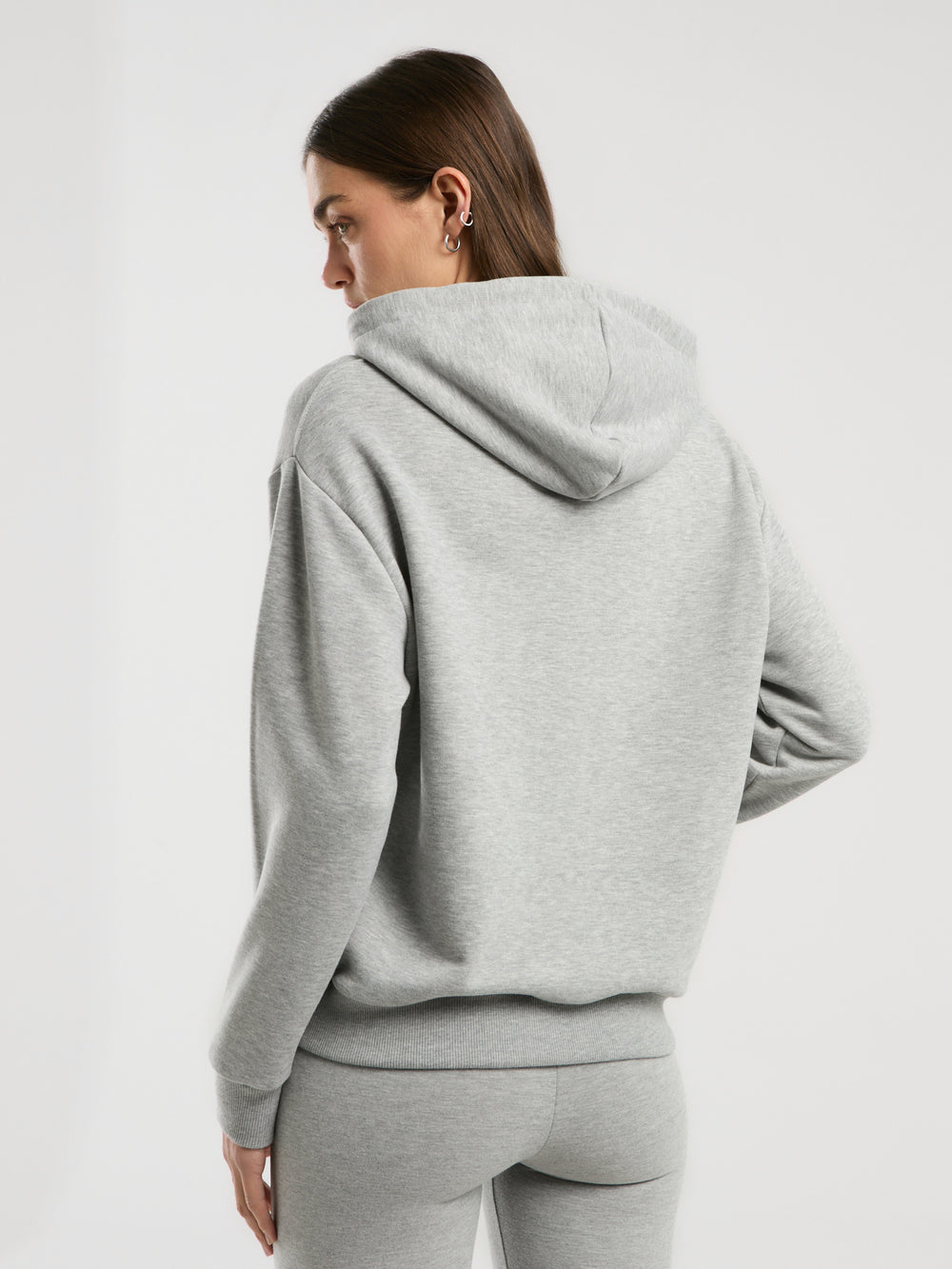 Ever Classics Wmn Gri Melanj Kadın Kapüşonlu Full Zip Sweatshirt