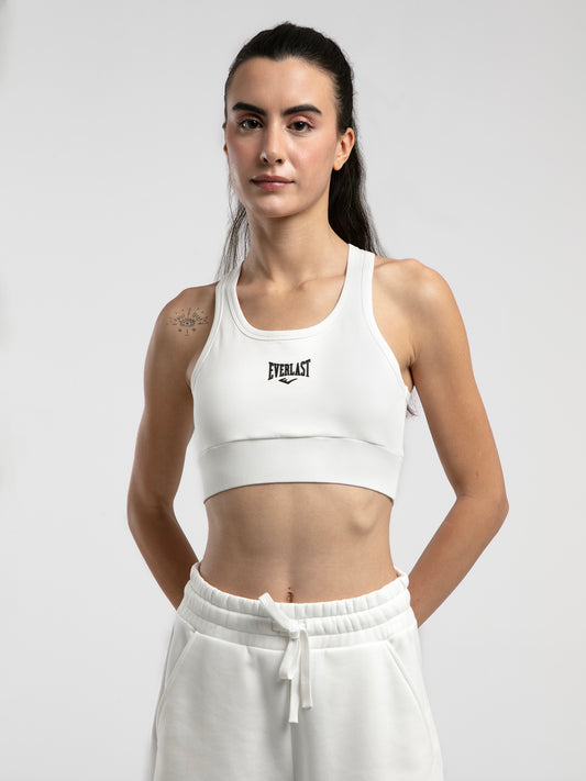 Ever Essentials Beyaz Kadın Pamuk Sporcu Sütyeni